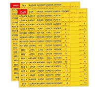 Étiquettes du panneau de disjoncteur, Numéros d'autocollants 2PCS Boîte électrique Étiquettes du panneau de disjoncteur Numéro d'autocollant CATALOGUE DE CATALOGIE ADHESIVE ALIFICATION