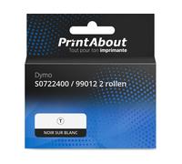 Étiquettes Dymo S0722400 (99012) (LabelWriter 550) (89 mm x 36 mm) 2 rouleaux - Marque propre