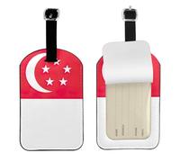 Étiquettes élégantes avec drapeau de Singapour - 10,9 x 7 cm - Accessoires de voyage élégants