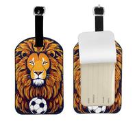 Étiquettes élégantes avec imprimé lion - 10,9 x 7 cm - Accessoires de voyage élégants