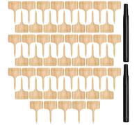 Étiquettes En Bois De 50 Pièces Et Marqueurs De 2 Pièces, Étiquettes De Plantes, Outils De Marquage De Plantes En Pot, Inserts De Jardinage Diy