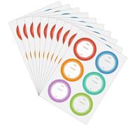 Étiquettes en conserve pour pots de nourriture, Étiquettes des contenants alimentaires | Autocollants de couvercle en conserve imperméable 10x - Étiquettes résistantes à l'huile,