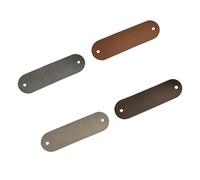 Étiquettes en cuir faites à la main, avec trous préperforés, couture sur étiquettes en cuir 7x2cm pour sacs faits à la main, accessoires vestimentaires pour articles, 4 pièces