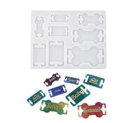 Étiquettes en élastomère coulé pour créer des enchantements de collier traditionnels, porte-clés avec matériaux artistiques en colophane, résine époxy, étiquette personnalisée pour animal de compagnie