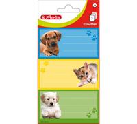 Étiquettes en hêtre Herlitz Animaux 78 x 42 mm 3 feuilles à 3 étiquettes