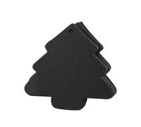 Étiquettes en Papier Kraft 100 Pièces Vintage Noir Sapin de Noël | Format Arbre, Design Vierge à Écrire, Décoratives et Faciles à Suspendre, pour Cartes Mots ou Fêtes