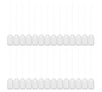 Étiquettes en Papier Kraft Blanches avec Bordure Argentée et Ficelle Coton 200 Mini Étiquettes Suspendues pour Bijoux et Vêtements de Marquage Professionnelles pour