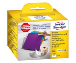 Etiquettes en rouleau, 57 x 32 mm, blanc