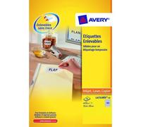 Étiquettes enlevables Avery 25,4 x 10 mm L 4731 25 - Boîte de 4725