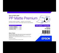 Étiquettes Epson 7113418 blanches adhésives 102x76mm prédécoupées 1570 unités par rouleau pack de 4 rouleaux