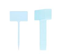 Étiquettes for plantes, étiquettes en plastique, imperméables, propres, réutilisables, outils de décoration jardin, panneaux, piquets Pour identifier les plantes(Light Blue,48PCS_17.5X6.9CM)