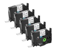 Étiquettes HSe-231 compatibles avec le tube thermorétractable de l'imprimante HS HSe-231 631, ruban d'étiquettes à utiliser avec le fabricant d'étiquettes PT-1010 PT-E500(5PK Black on White)