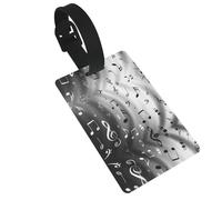 Étiquettes imprimées de notes de musique avec dragonne, étiquette d'identification pour valise, avion essentiels de voyage