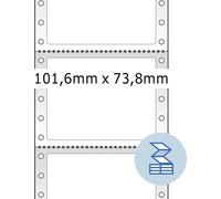 Étiquettes informatiques blanches 101,6x73,8 mm papier mat 2000 pcs.