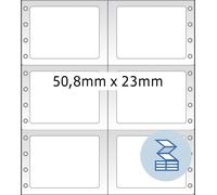Étiquettes informatiques blanches 50,8x23 mm papier mat 12000 pcs.