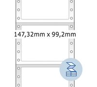Étiquettes informatiques HERMA en continu 147,32 x 99,2 mm 1 piste blanc 3.000 étiquettes