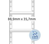 Étiquettes informatiques HERMA en continu 88,9 x 35,7 mm 1 piste blanc 4.000 étiquettes