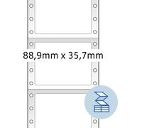 Étiquettes informatiques jaunes 88,9x35,7 mm papier mat 2000 pcs.