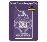 Étiquettes intelligentes pour valises, étiquettes de voyage à code QR avec protection de la vie privée et partage GPS optionnel, aucune application nécessaire, étiquettes durables pour croisières