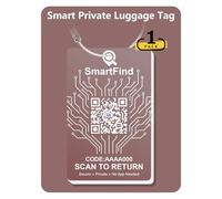 Étiquettes intelligentes pour valises, étiquettes de voyage à code QR avec protection de la vie privée et partage GPS optionnel, aucune application nécessaire, étiquettes durables pour croisières