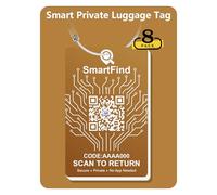 Étiquettes intelligentes pour valises, étiquettes de voyage à code QR avec protection de la vie privée et partage GPS optionnel, aucune application nécessaire, étiquettes durables pour croisières