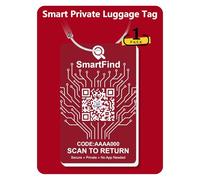 Étiquettes intelligentes pour valises, étiquettes de voyage à code QR avec protection de la vie privée et partage GPS optionnel, aucune application nécessaire, étiquettes durables pour croisières