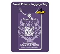 Étiquettes intelligentes pour valises, étiquettes de voyage à code QR avec protection de la vie privée et partage GPS optionnel, aucune application nécessaire, étiquettes durables pour croisières