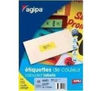 Etiquettes jaunes format 105x37mm 16 planche boite de 1600 étiquettes apli a119881 G