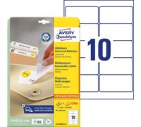 Étiquettes jet d'encre/laser/copieur 96x50,8mm blanc UV=30x300 pcs