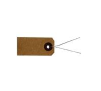Etiquettes Kraft 2x4cm + Fil Métallique 50 Pièces