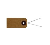 Etiquettes Kraft 2x4cm + Fil Métallique 50 Pièces