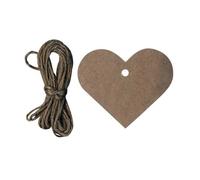 Etiquettes Kraft Coeur