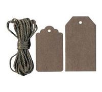 Etiquettes Kraft et Ficelle Marron G