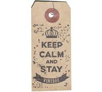 Etiquettes kraft + Tampon bois Vintage Marron G