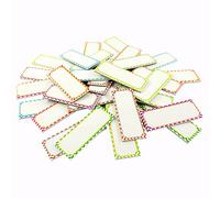 Étiquettes magnétiques effaçables à sec Plaques nominatives Tableau blanc 32 étiquettes 8 couleurs,14 cm x 5 cm