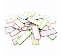 Étiquettes magnétiques effaçables à sec Plaques nominatives Tableau blanc 40 étiquettes 8 couleurs, 5.6 cm x 3 cm
