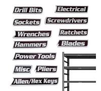 Étiquettes Magnétiques Pour Boîte À Outils, 12 Pièces, Accessoire D'étiquetage Universel En Papier Magnétique | Organisateur De Tiroir En Acier Réutilisable, Marqueur D'identification De 135g