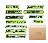 Étiquettes magnétiques pour boîte à outils - 12 pièces magnétiques puissantes imprimées en 3D | Étiquettes de tiroir à outils pour organiser les accessoires - Armoire, atelier, garage, réparation de