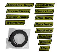 Étiquettes magnétiques pour boîte à outils - Étiquettes d'organisation amovibles et réutilisables - Étiquettes d'organisation de boîte à outils - Pour tiroirs, armoires, surfaces métalliques, coffres