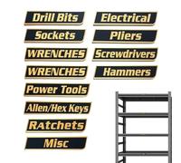 Étiquettes Magnétiques Pour Boîte À Outils, Imprimé En 3D 12 Pièces Magnétiques Fortes, Faciles À Lire Étiquettes D'Impression, Pour Garage Armoires Tiroirs Atelier Ménage Mécanicien