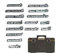 Étiquettes Magnétiques Pour Boîte À Outils - Lot complet d'accessoires d'organisation pour outils,Étiquettes tags réutilisables pour rangement,pour Rangement Garage Atelier Entrepôt Armoires Chariots