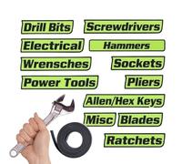 Étiquettes magnétiques pour boîtes à outils,Avec autocollants magnétiques 12 pièces | Étiquettes Réutilisables Cassettes En Acier | Pour Identifier Chariots Garage Armoire Atelier Maison