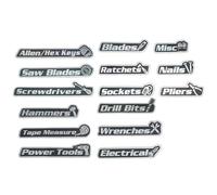 Étiquettes Magnétiques Pour îte À Outils - 4~12 Cm Dernières Étiquettes Magnétiques Pour îte À Outils | B́oîte À Óutils De 15 Pièces Ṕour Les Accessoires | Éţiquettes De B̀oîte À Òutil