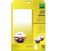 Etiquettes Maxi Cd/Dvd Blanc Diamètre 117 Mm 50 Pcs