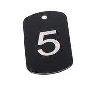 Étiquettes Métalliques Numérotées Étiquette numérique 1-200, plaque rectangulaire en aluminium, porte-clés personnalisé, carte d'identité de Club, série Anti-perte(Black,1-50)