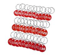 Étiquettes Métalliques Numérotées Étiquettes numériques rondes 100, 1 à 200, clé robuste for l'identification, marquage, porte-clés, étiquettes portables avec anneaux, faciles utiliser(1-100)