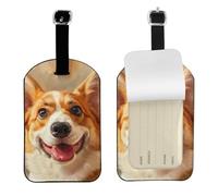 Étiquettes mignonnes avec imprimé Corgi - 10,9 x 7 cm - Étiquettes élégantes pour bagages - Accessoires de voyage élégants
