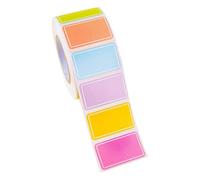 Étiquettes mobiles rectangulaires, Codage couleur 500 unités, Taille 2,5x1,5 cm, Autocollants adhésifs amovibles, Système tri, Organisation simplifiée, Fournitures de rangement, Marqueurs