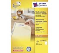 Étiquettes multi-usages, 199,6 x 143,5 mm, blanc avery l4734rev-100 Blanc G