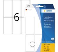 Étiquettes multi-usages blanches 34x67 mm papier mat 192 pcs.